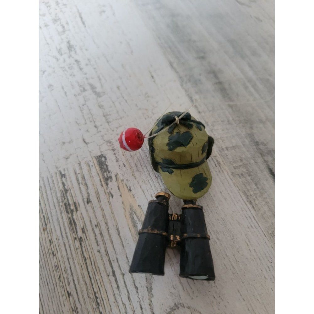 Hunter binoculars hunting ornament fishing Xmas outdoorsman tree